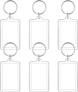 *Lot de 6* Porte clé photo personnalisable - Picture 1 of 3