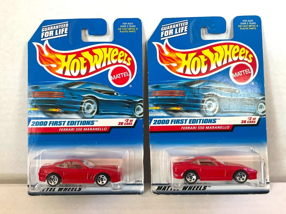 Hot Wheels 2000 #062 First Editions #2 of 36 Ferrari 550 Maranello Red 5sps
