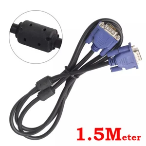 1.5 Meter VGA / SVGA 15 Pin PC Computer Monitor LCD Extension Cable Male to Male - Picture 1 of 12