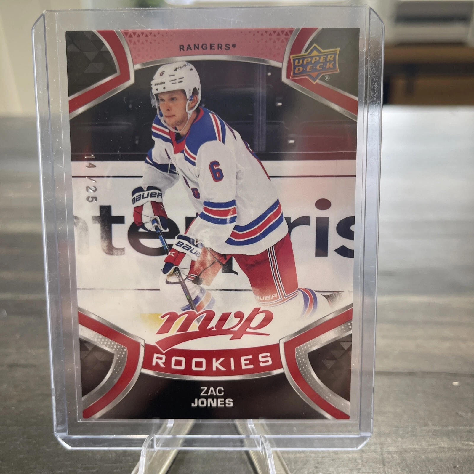 2021-22 Upper Deck MVP Rookie Red /25 Zac Jones #225 Rookie RC