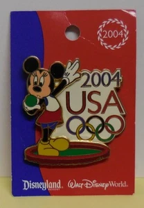 Pin Disney WDW Decathlon Pin Persecución EE. UU. Logotipo Olímpico Minnie Shotput Pin - Imagen 1 de 3