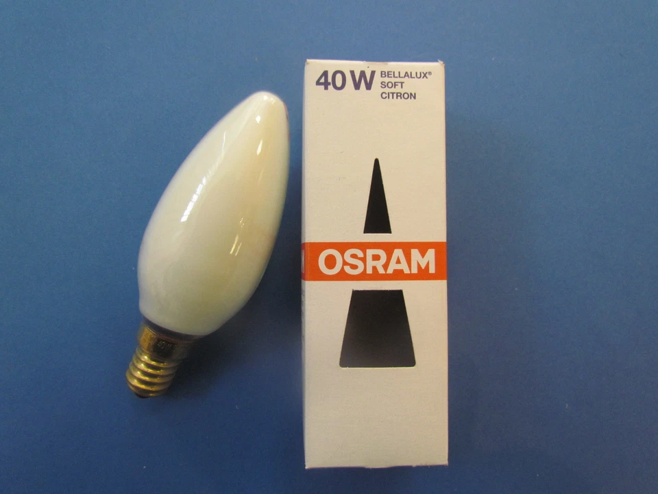 OSRAM BELLALUX KERZE CITR 40W SOFT CITRON E14 40W BELLA MADE IN FRANCE DIMMBAR - Bild 1 von 1