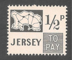 Jersey #J7 (D2) VF MNH - 1971 1/2p Map of Jersey - Postage Due - Picture 1 of 1