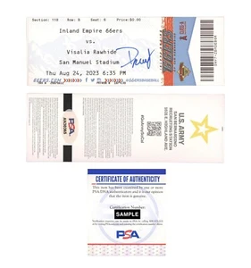 Druw Jones Signed First MILB Professional Home Run Ticket Stub 8/24/23 Psa/Dna - Picture 1 of 1