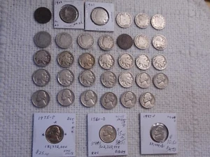 1889 to 1987-P nickels 32 coins 3 era,s of nickels - Picture 1 of 24