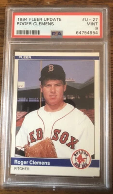 1984 Fleer Update #U-27 PSA 9 Roger Clemens  Mint - Image 1 of 2