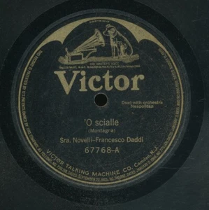 78tk-ethnic Neapolitan duet (Naples)-VICTOR 67768-Sra.Novelli / Francesco Daddi - Picture 1 of 2