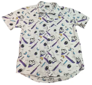Star Wars StormTrooper All Over Print Short Sleeve Button Up Shirt Mens Size L - Picture 1 of 5