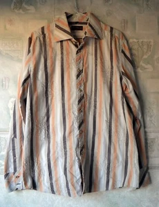 BEN SHERMAN cotton L Sleeve Shirt size L Men's Embroidered Multicolor stripes  - Bild 1 von 11