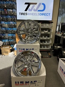 (Set of 4) Staggered-US Mags U131 Bullet 20x8, 22x11 5x5" +1mm Chrome Wheels Rim - Picture 1 of 9
