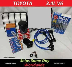 NGK Wire Set-Spark Plugs-Air-Fuel-Oil-Kit 2000-2004 for Toyota Tundra V6 3.4L - Picture 1 of 1