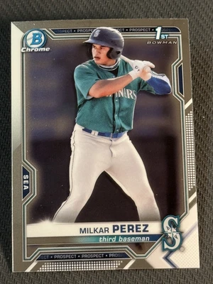 2021 Bowman Chrome 1st Milkar Perez item 1 - Image 1 of 2