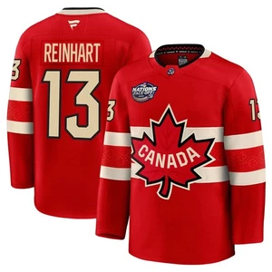 Camiseta deportiva grande roja del equipo Canadá 4 naciones cara a cara de hockey Sam Reinhart #13 nueva con etiquetas - Imagen 1 de 2