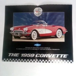 Franklin Mint Brochure Only 1959 Chevrolet Corvette Collectible Model Car - Picture 1 of 4