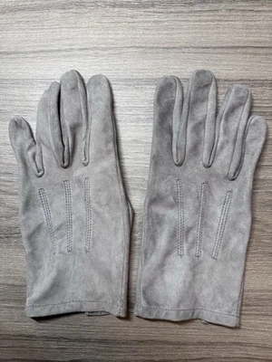 Gray Suede Leather Gloves. Women’s 7.5 Purchased In Bulgaria. Super Soft. - Image 1 of 2