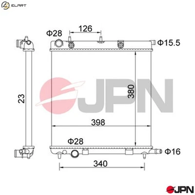 RADIATOR ENGINE COOLING 60C9013-JPN FOR PEUGEOT 2008 1007 207/Hatchback/Van/SW - Image 1 of 4