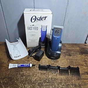Oster Fast Feed Cordless Pet Clippers Blue SEM F10 - Picture 1 of 11