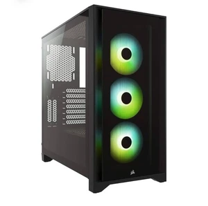 CORSAIR iCUE 4000X RGB Tempered Glass Mid-Tower ATX PC Case - Picture 1 of 7