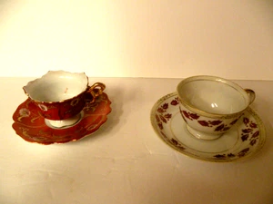 VINTAGE TWO CHINA DEMITASSE CUP & SAUCER SETS OCCUPIED JAPAN, UCAGCO - Picture 1 of 16