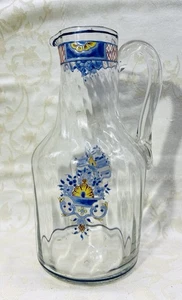 JEAN LUCE ENAMELLED GLASS DECANTER JUG BROC PICHET CARAFE EMAILLE EMAIL ART DECO - Bild 1 von 10