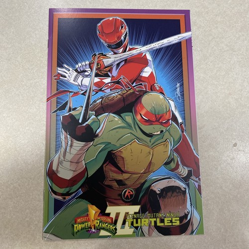 MM Power Rangers/ Teenage Mutant Ninja Turtles III Raphael& Red Ranger ...