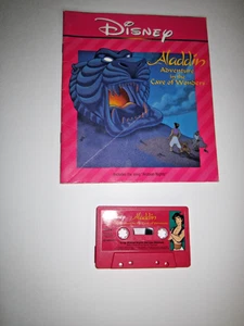 Vintage Disney Aladdin Adventure in Cave of Wonders Read-A-Long Book w/ Cassette - Picture 1 of 2