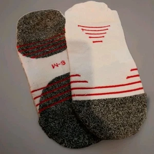 One Pair Fastbon Compression Athletic Socks Size 8 M Unisex Red & White New.  P3 - Picture 1 of 5