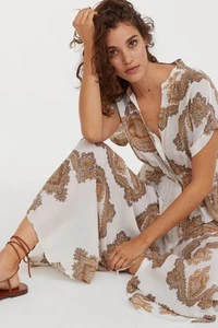 H&M Conscious Paisley Print Boho Summer Maxi Dress size 10. New with tags. - Picture 1 of 7