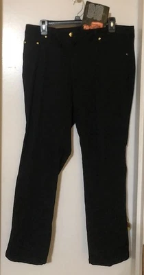IMAN Women's NWT Large Black Short Global Chic Straight Leg Pants - Image 1 of 4