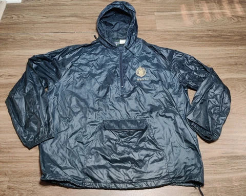 Vintage Navy Midshipmen Mens Jacket Blue Double Extra Large Rain Hoodie MV Sport Cover