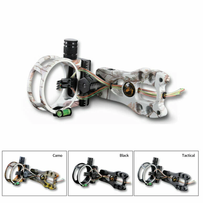 4 Pin Alloy Bow Sights Scope Micro Adjustable Archery For Compund/ Recurve Bow - Image 1 of 4