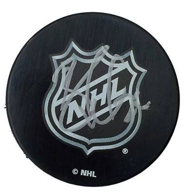 Blake Wheeler Autographed Signed New York Rangers Winnipeg Jets NHL Logo Puck - Image 1 of 2