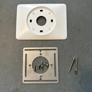 GOOGLE NEST 3rd Gen THERMOSTAT MOUNTING PLATE & SCREWS Steel Aluminum Wall Frame - Picture 1 of 2