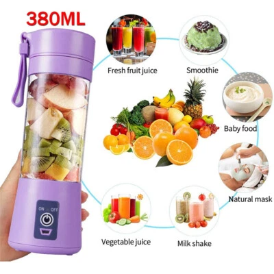 380ML Electric Mini Juicer Cup Mixer Portable Smoothie Blender USB Rechargeable - Bild 1 von 4