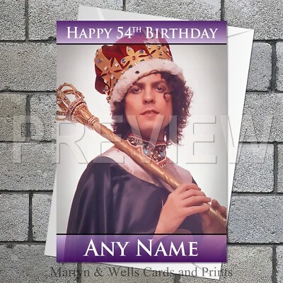 Marc Bolan / T-Rex birthday card. 5x7 inches. Personalised card, plus envelope. - Image 1 of 4