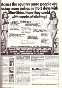 1979 Slim Skins Diet Weight Sexy Legs Bikini Swimsuit Vintage Print Ad 1970s - Imagen 1 de 1