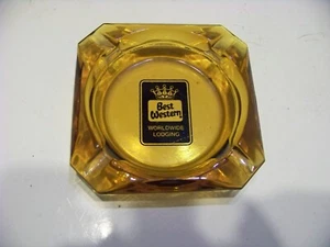 Vintage Best Western Worldwide Unterkunft Glas Aschenbecher Werbung Hotel Motel - Bild 1 von 2