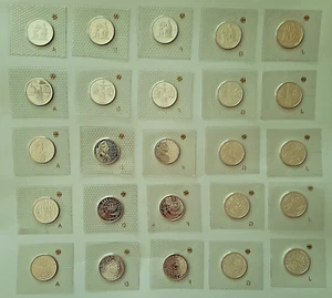 25 x 10 DM Gedenkmünzen 1999-2000, 925er Silber, polierte Platte, in Noppenfolie - Bild 1 von 2