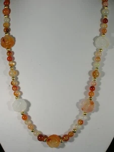 20" Carnelian Bead Necklace - Picture 1 of 2