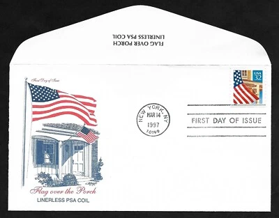 #3133  32c Flag over Porch - Coil Single- Artmaster FDC  - Image 1 of 2