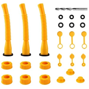 3 Sets Replacement Gas Can Spout Nozzle Vent Kit Funnel For Plastic Gas Cans Old - Bild 1 von 14