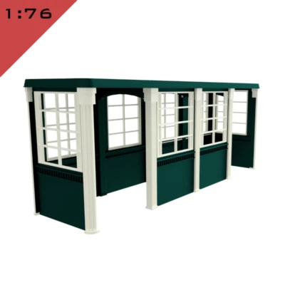 3D PRINTING CORNER IRON BUS STOP SHELTER 1:76, OO Model Miniature Scenery Diorama