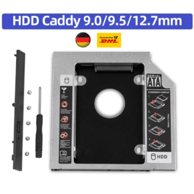 Caddy  9.0 / 9.5  / 12.7 mm Festplattenrahmen 2.5 Zoll HDD SSD SATA 3.0 II III - Bild 1 von 4