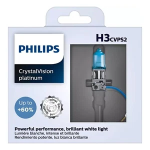 Philips H3 CVPS2 12336 CrystalVision Platinum 55W 12V Car Fog Light Bulb(2-Pack) - Picture 1 of 3