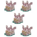 25 Pcs Bunny Figurine Blocks Miniature Bunnies Rabbit Pendant Animal