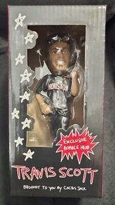 Travis Scott Signed Autographed Houston Rockets Bobblehead PSA/DNA RARE 1/1 - Picture 1 of 3