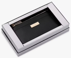 Kate Spade Kenzie Large Slim Cardholder Black Saffiano PVC Wallet KK042 NIB $149 - Picture 1 of 16
