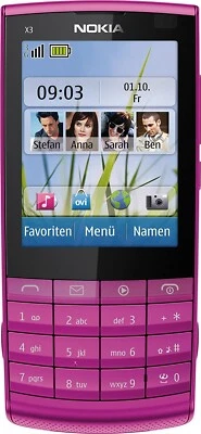 Nokia X3-02 - Pink (Unlocked) Mobile Phone - Image 1 of 4