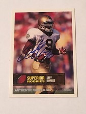 JEFF BURRIS SUPERIOR ROOKIES AUTOGRAPH AUTO RC NOTRE DAME FIGHTING IRISH BILLS