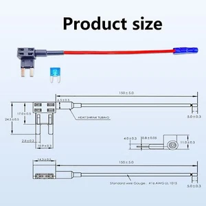 Pack-5 Car Fuse Adapter 12V Car Add-a-Circuit Fuse Copper Mini Automotive Fus... - Picture 1 of 4